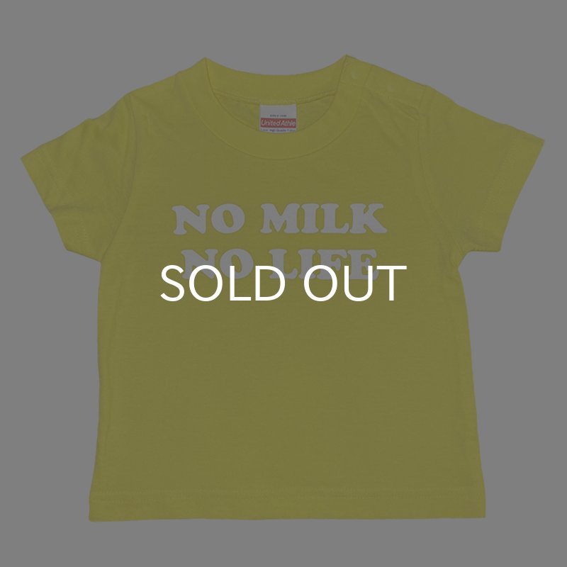 画像1: NO MILK NO LIFE キッズTシャツ / (LIGHT YELLOW) (1)