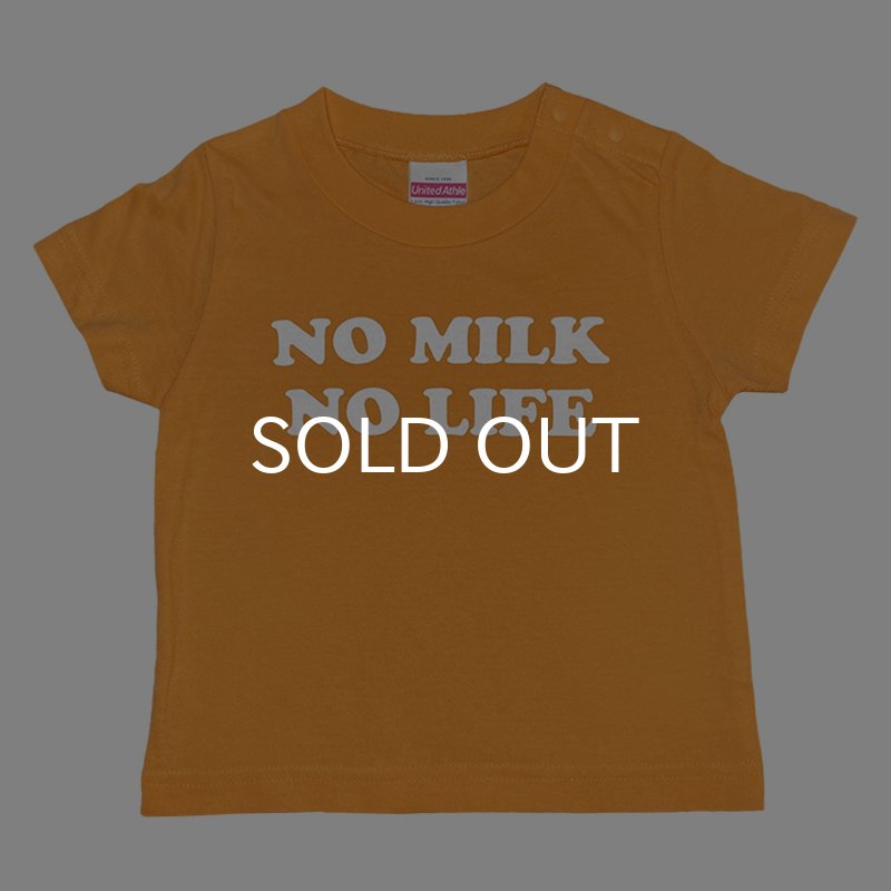 画像1: NO MILK NO LIFE キッズTシャツ / (ORANGE) (1)