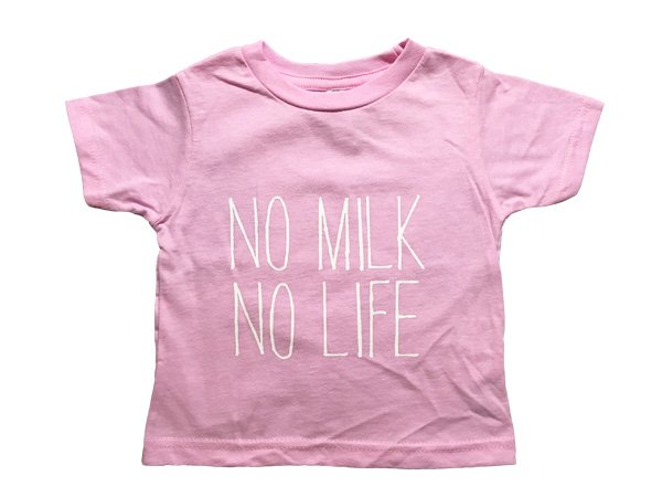 画像1: 【SALE】NO MILK NO LIFE キッズTシャツ / (PINK) (1)