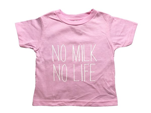 画像1: NO MILK NO LIFE キッズTシャツ / (PINK) (1)