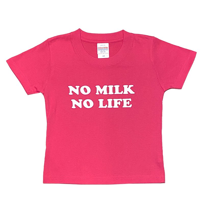画像2: NO MILK NO LIFE キッズTシャツ / (TROPICAL PINK) (2)