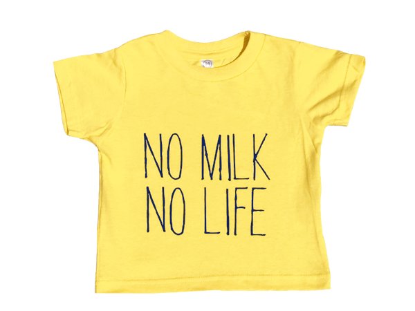 画像1: NO MILK NO LIFE キッズTシャツ / (YELLOW) (1)