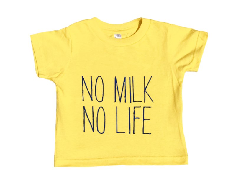 画像1: 【SALE】NO MILK NO LIFE キッズTシャツ / (YELLOW) (1)