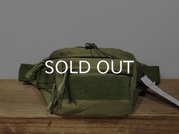 画像1: ミリタリー・ウエスト・バッグ/MILITARY WAIST BAG (ARMY GREEN) (1)