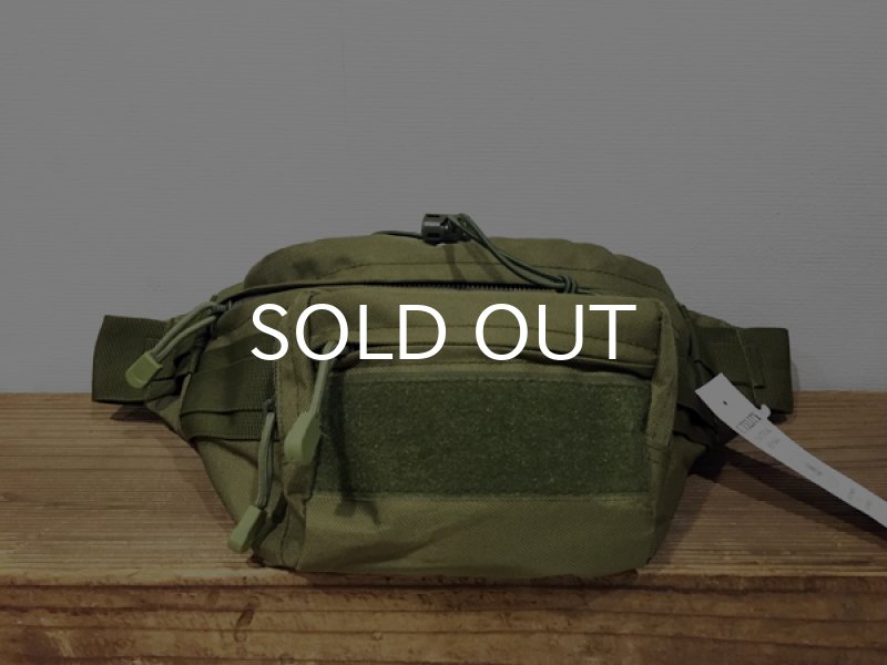 画像1: ミリタリー・ウエスト・バッグ/MILITARY WAIST BAG (ARMY GREEN) (1)