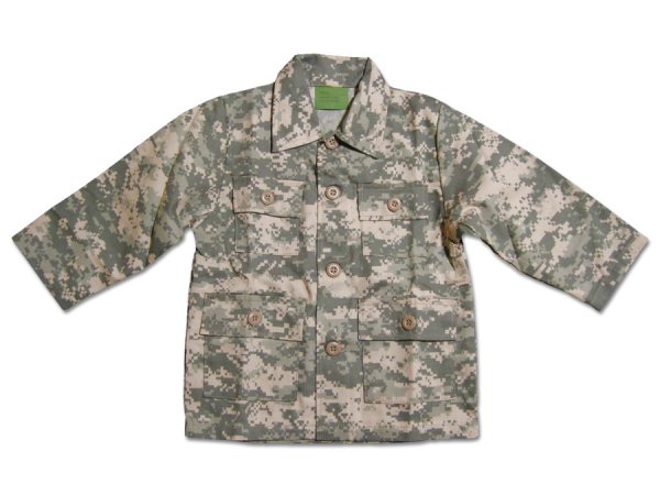 画像1: 【SALE】KIDS BDUシャツ / ACU DIGITAL CAMO (1)