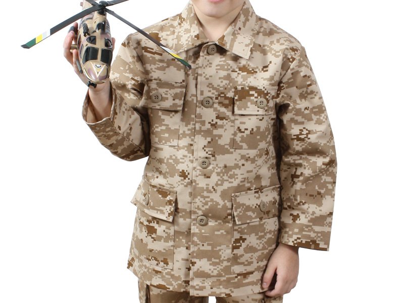 画像2: 【SALE】KIDS BDUシャツ / DESERT DIGITAL CAMO (2)