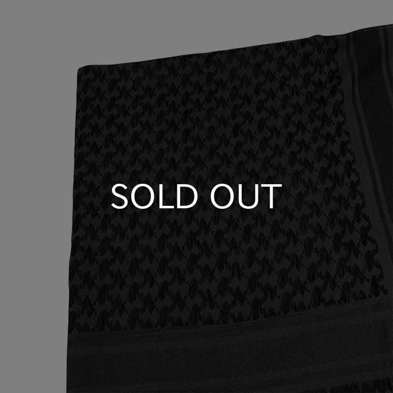 画像8: MILITARY SHEMAGH シュマグ アフガンストール (BLACK) (8)