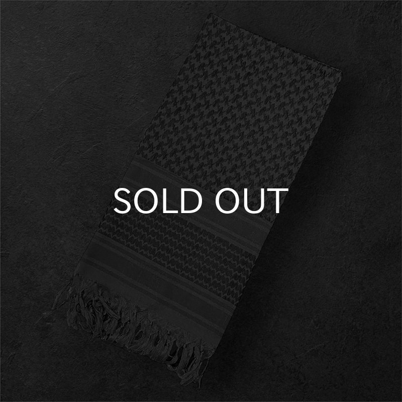 画像1: MILITARY SHEMAGH シュマグ アフガンストール (BLACK) (1)