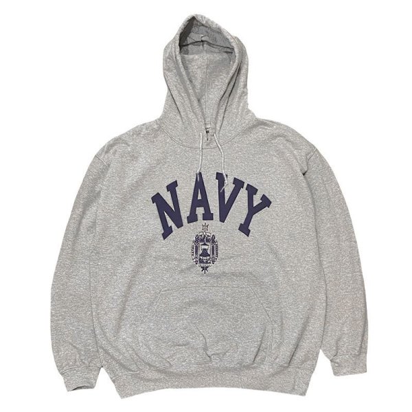 画像1: U.S. NAVY HOODIE (HEATHER GREY) (1)