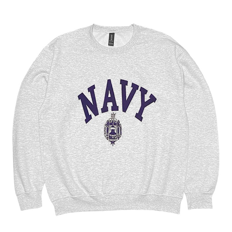 画像1: U.S. NAVY CREWNECK (ASH) (1)