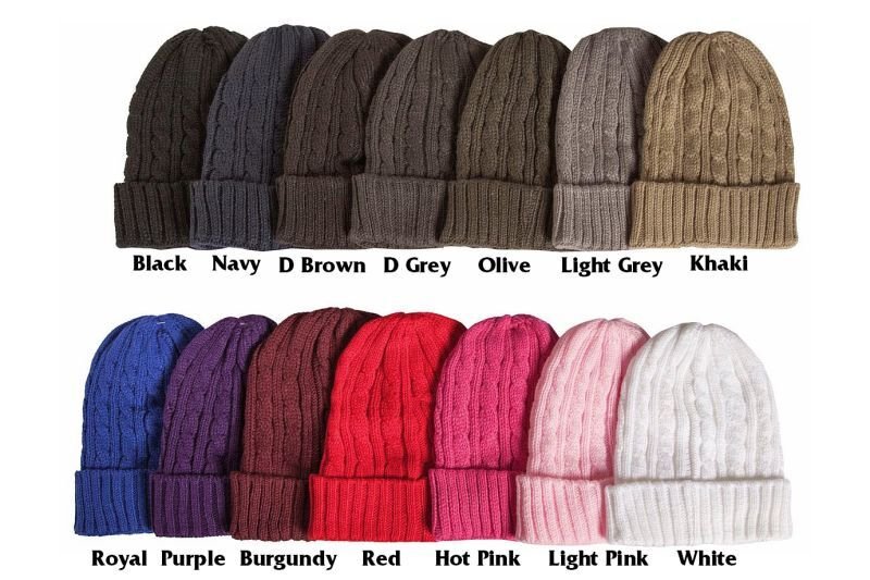 画像2: NEWHATTAN / ケーブルニットキャップ(全14色) (2)