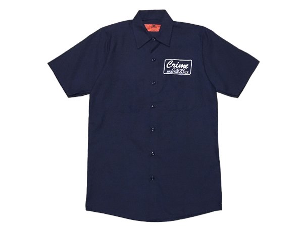 画像1: CRIME 半袖シャツ /  CUSTOM (NAVY) (1)