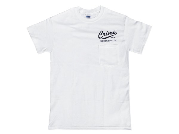 画像1: CRIME Tシャツ / POCKET BASEBALL LOGO (WHITE) (1)