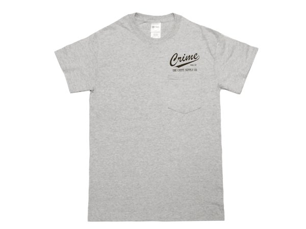 画像1: CRIME Tシャツ / POCKET BASEBALL LOGO (GREY) (1)