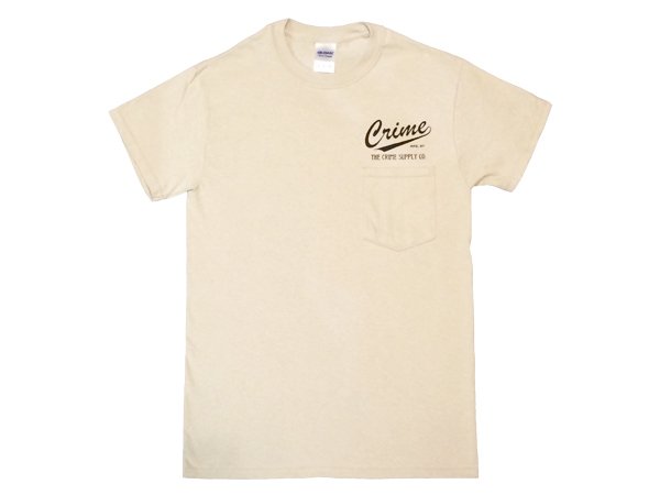 画像1: CRIME Tシャツ / POCKET BASEBALL LOGO (SAND) (1)