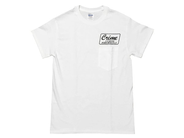 画像1: CRIME Tシャツ / POCKET CUSTOM LOGO (WHITE) (1)