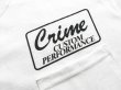 画像2: CRIME Tシャツ / POCKET CUSTOM LOGO (WHITE) (2)