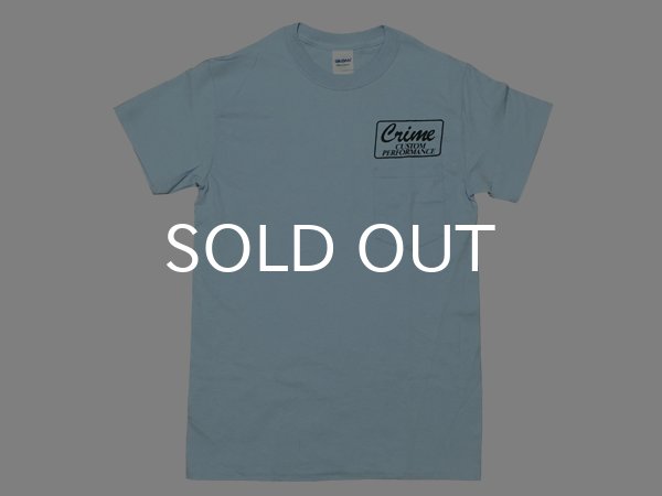 画像1: CRIME Tシャツ / POCKET CUSTOM LOGO (LIGHT BLUE) (1)