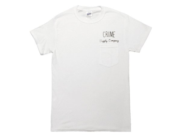 画像1: CRIME Tシャツ / POCKET PENCIL LOGO (WIHTE) (1)