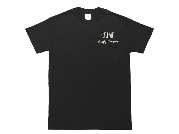 画像1: CRIME Tシャツ / POCKET PENCIL LOGO (BLACK) (1)