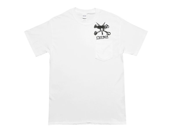 画像1: CRIME Tシャツ / POCKET RAT (WHITE) (1)