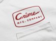 画像1: CRIME Tシャツ / POCKET LIGHTNING BOLT (WHITE/RED) (1)