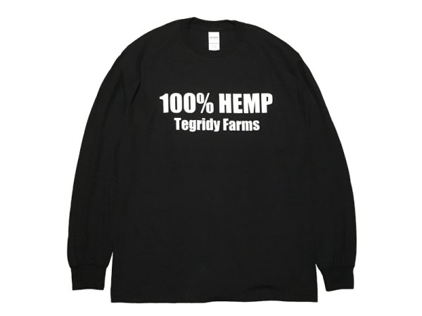 画像1: 100% HEMP TEGRIDY FARMS ロングスリーブTシャツ (BLACK) (1)