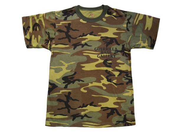 画像1: GUERRILLA BASE GALLERY Tシャツ / WOODLAND CAMO (1)