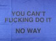 画像2: YOU FUCKING DO IT NO WAY Tシャツ (METRO BLUE) (2)