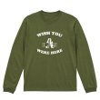 画像1: WISH YOU WERE HERE ロングスリーブTシャツ (MILITARY GREEN) (1)