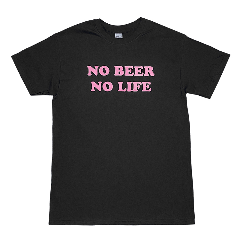 NO BEER NO LIFE Tシャツ (BLACK/PINK)