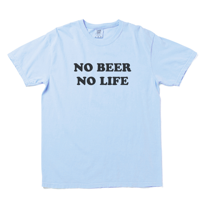 NO BEER NO LIFE Tシャツ (CHAMBRAY)