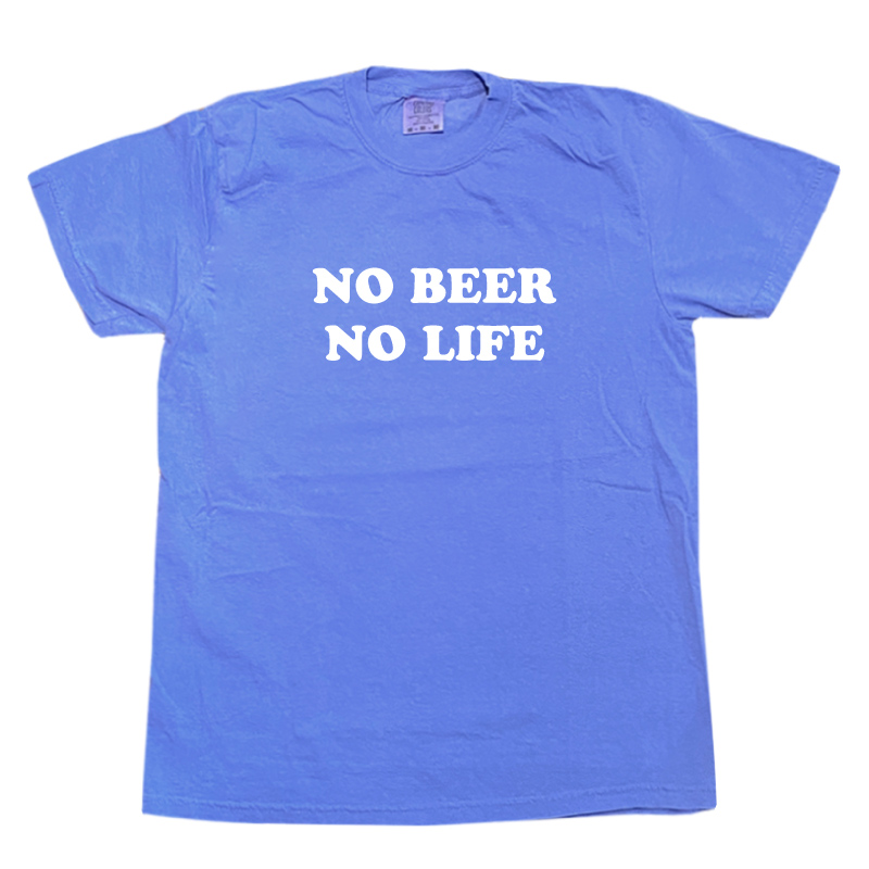 NO BEER NO LIFE Tシャツ (FLO BLUE)