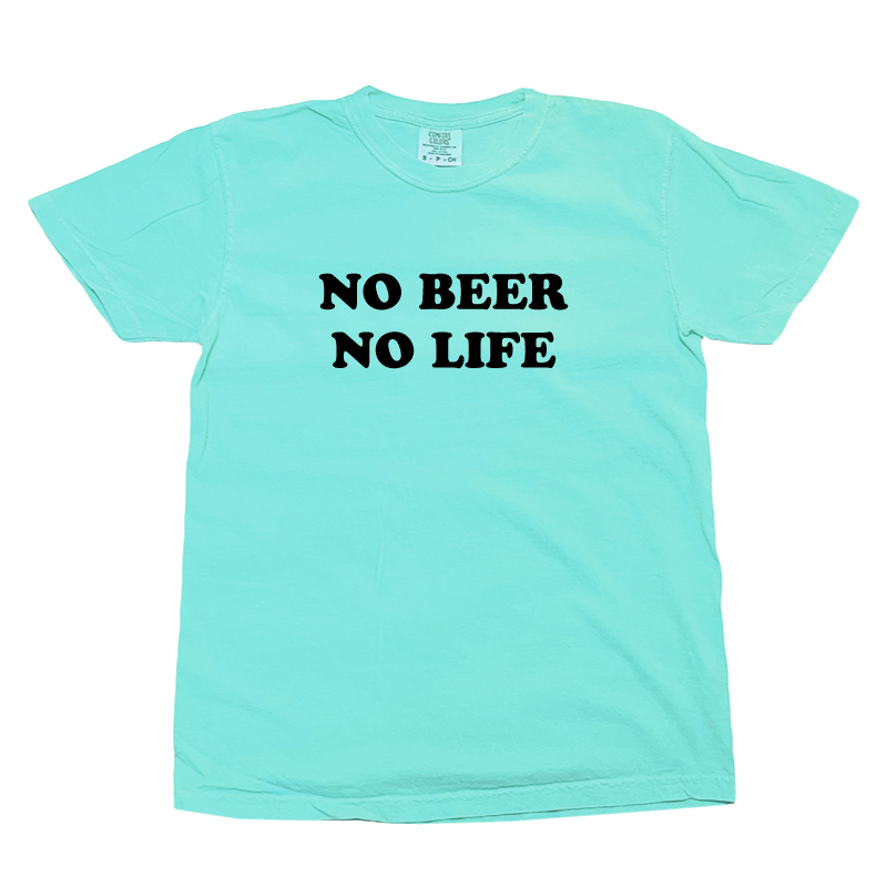 NO BEER NO LIFE Tシャツ (CHALKY MINT)