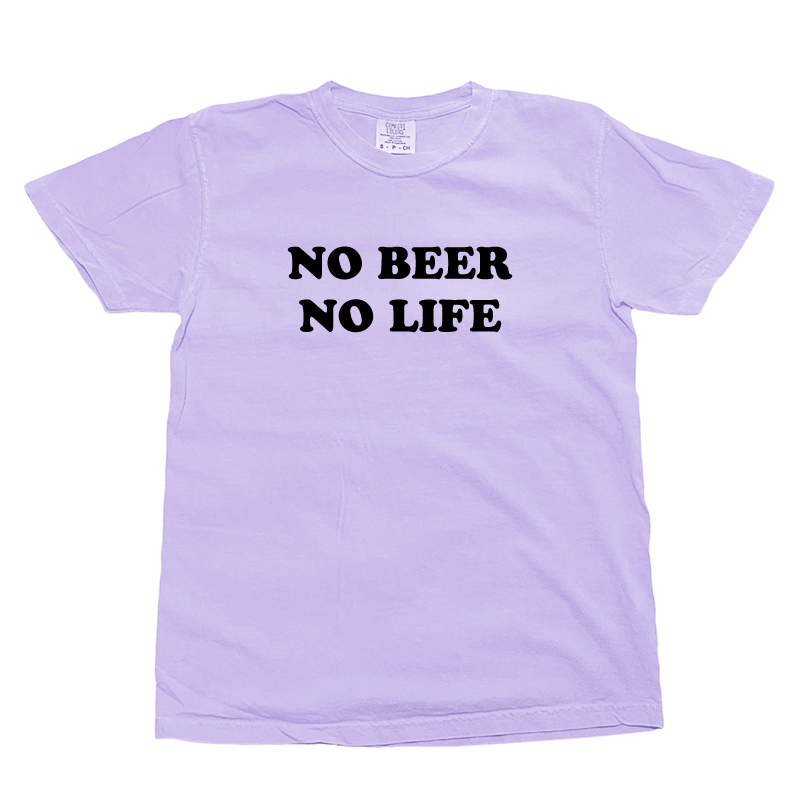 NO BEER NO LIFE Tシャツ (ORCHID)