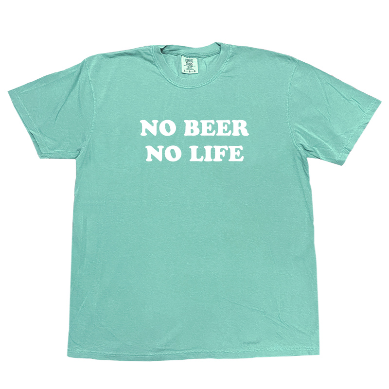 NO BEER NO LIFE Tシャツ (SEAFOAM)