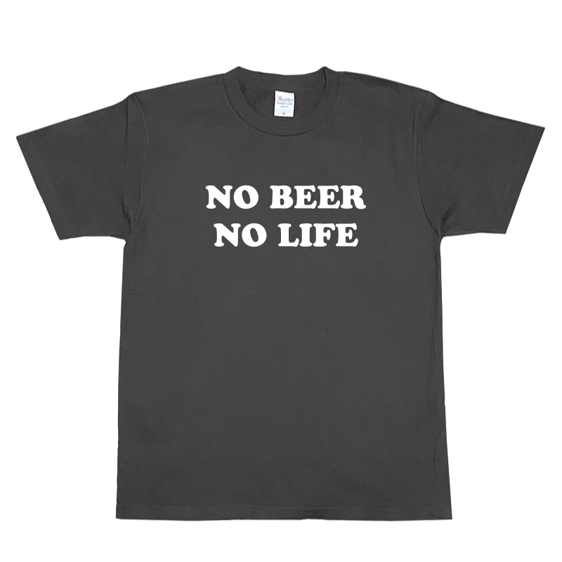 NO BEER NO LIFE Tシャツ (CHARCOAL)