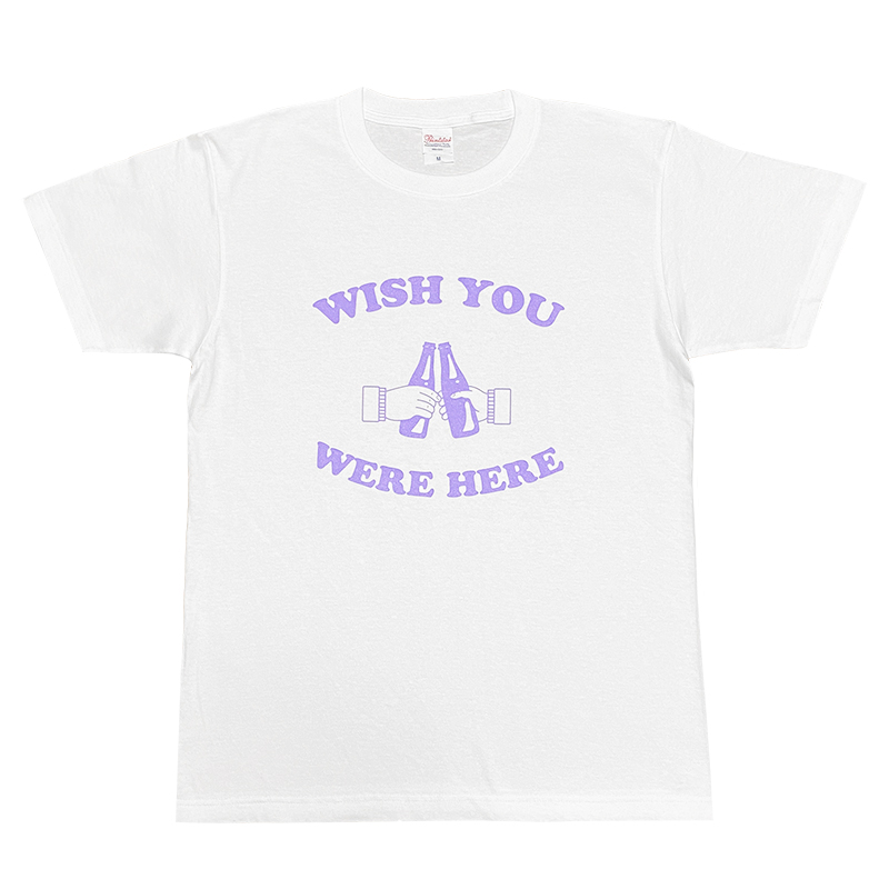 WISH YOU WERE HERE Tシャツ (WHITE/LAVENDER)