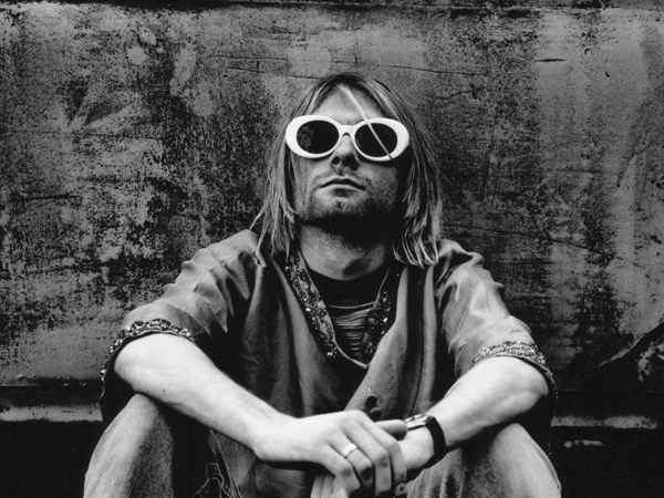 KURT COBAIN STYLE OVAL SUNGLASS / カート・コバーン オーバル・サングラス (WHITE/LIGHT BLUE) |  CRIME ONLINE STORE