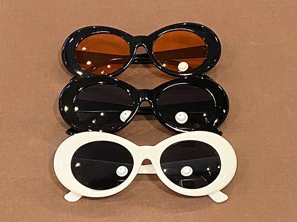 【色: レッド】70's DESIGN OVAL SUNGLASS(デザインオー