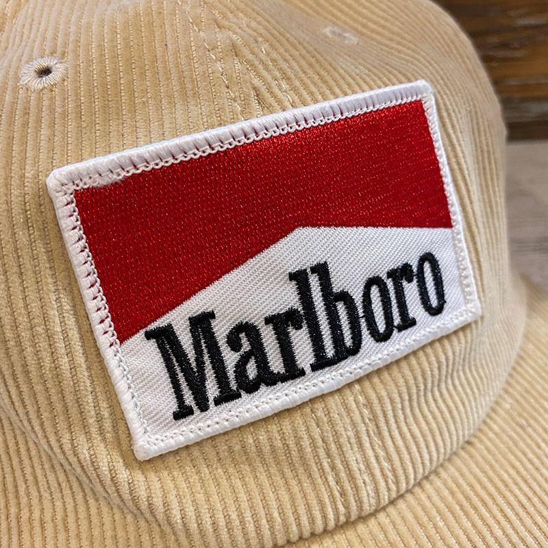 レア marlboro cap hat corduroy コーデュロイ USA製 Vintage Marlboro Hat Corduroy Cap Red Snapback USA Tag