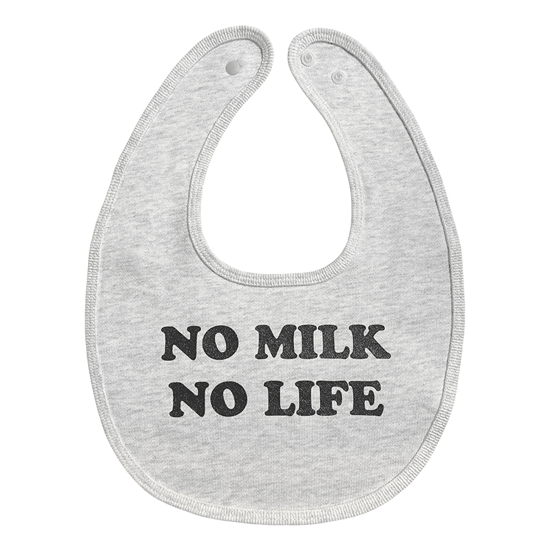 NO MILK NO LIFE ベビースタイ・ビブ  (ASH)