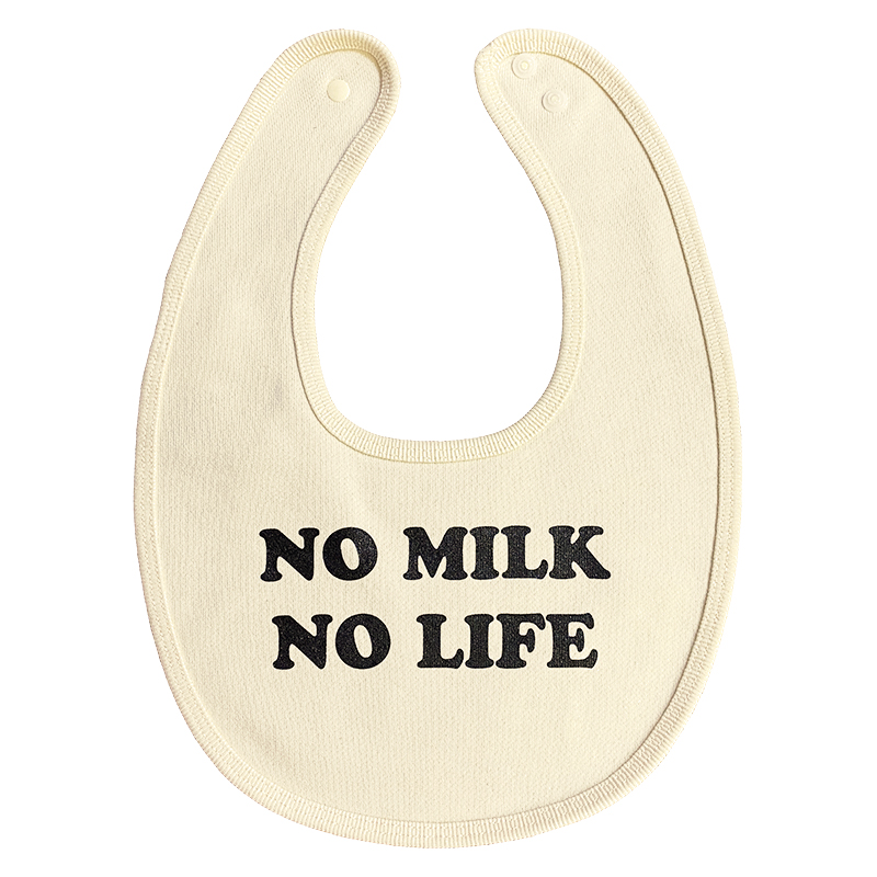 NO MILK NO LIFE ベビースタイ・ビブ  (NATURAL)