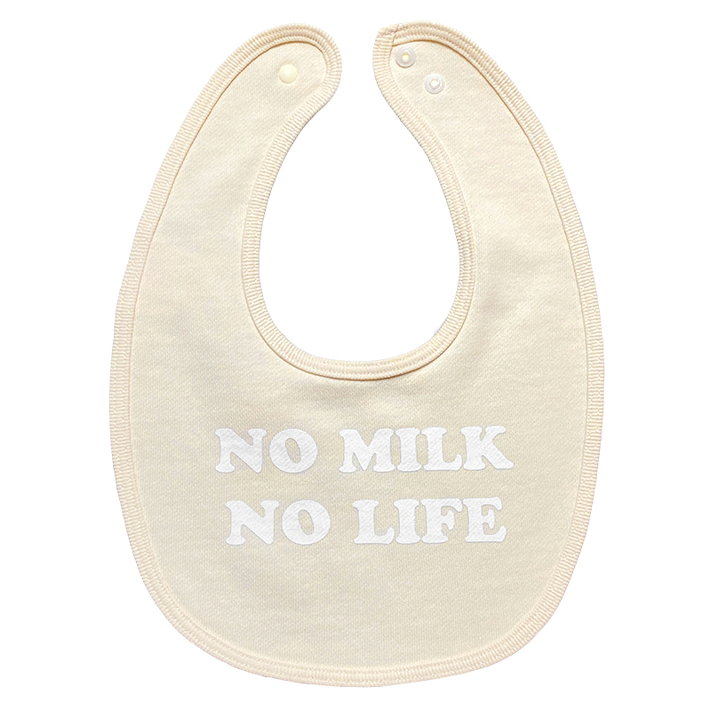 NO MILK NO LIFE ベビースタイ・ビブ  (NATURAL/WHITE)